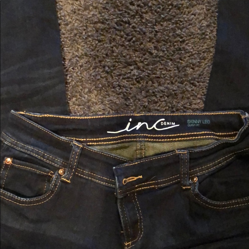 INC Dark Blue Skinny Jeans